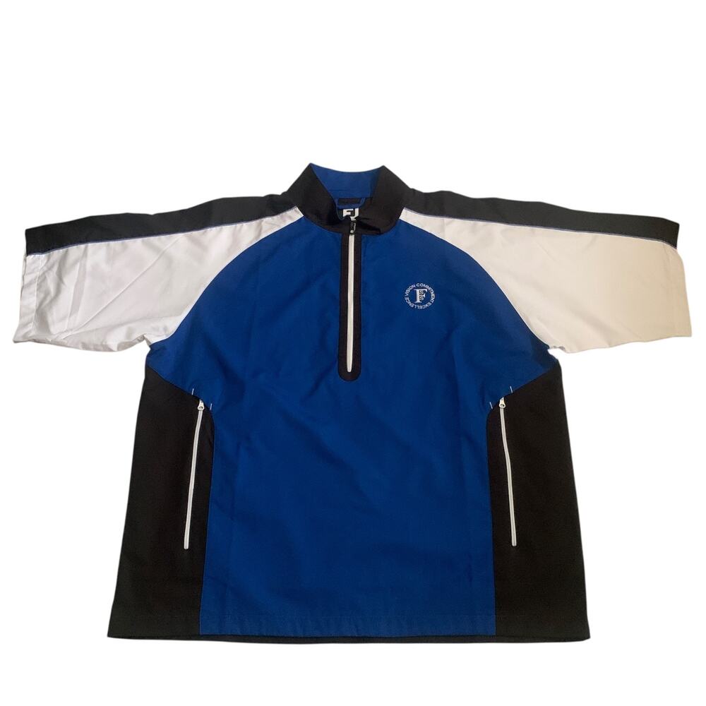 FootJoy Men' Size XL Golf 1/2 Zip Pullover Short Sleeve Logo Golf Shirt - Picture 5 of 16
